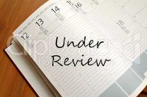 Under review concept Notepad