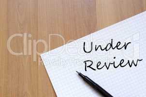 Under review concept Notepad