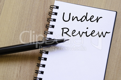 Under review concept Notepad