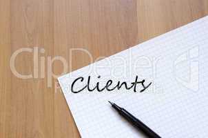 Clients concept Notepad