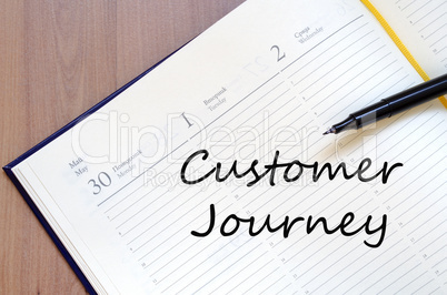 Customer journey concept Notepad
