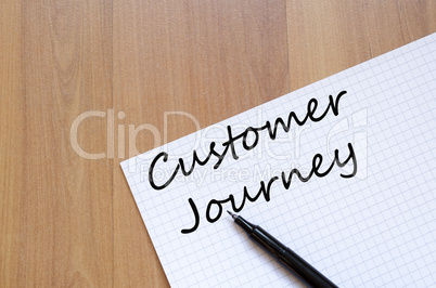 Customer journey concept Notepad