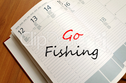 Go fishing text concept