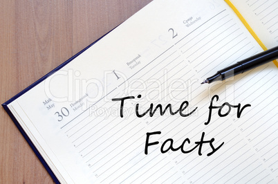 Time for facts text concept