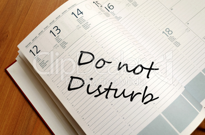 Do not disturb concept Notepad