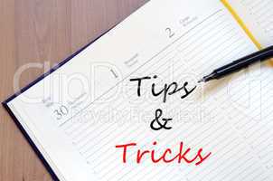 Tips and tricks concept Notepad