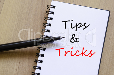 Tips and tricks concept Notepad