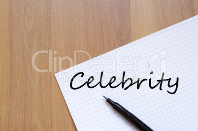 Celebrity concept Notepad