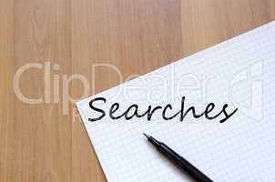 Searches concept Notepad