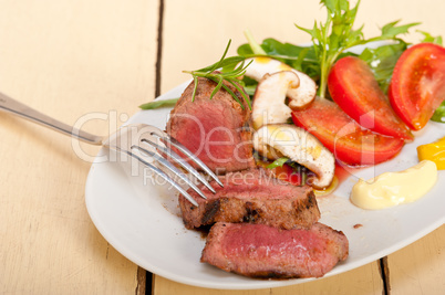 beef filet mignon grilled with vegetables