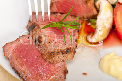 beef filet mignon grilled with vegetables