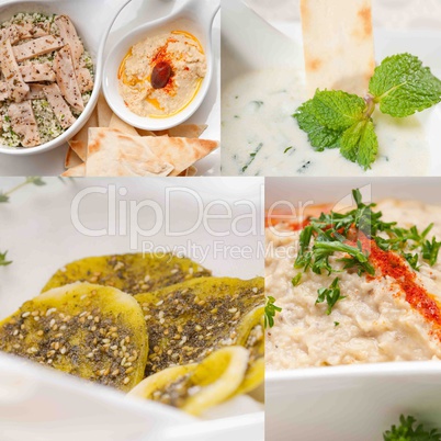 middle east food collage