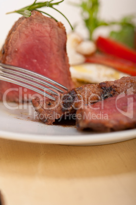 beef filet mignon grilled with vegetables