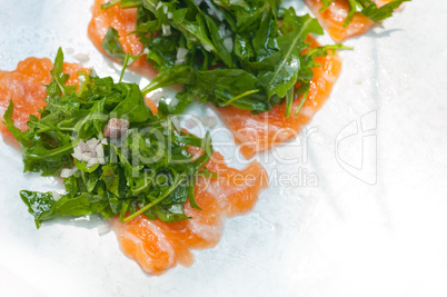 fresh salmon carpaccio