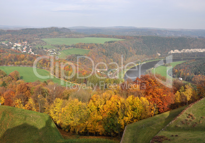 Elbsandsteingebirge im Herbst