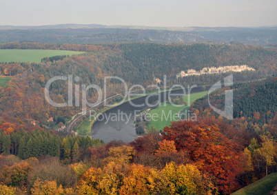 Elbsandsteingebirge im Herbst