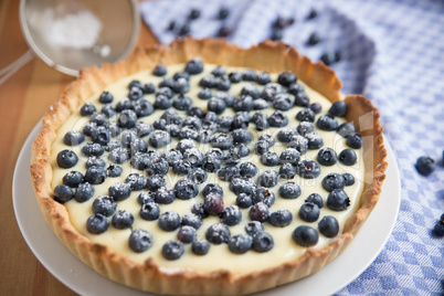 Vanilletarte mit Blaubeeren Vanilletarte mit Blaubeeren