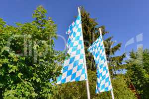 Bayerische Flagge Fahne blau weiß