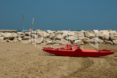 Rettungsboot an der Adria