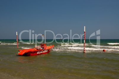 Rettungsboot an der Adria