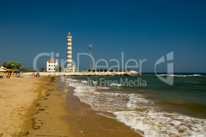 Leuchtturm am Strand von Jesolo Cavallino