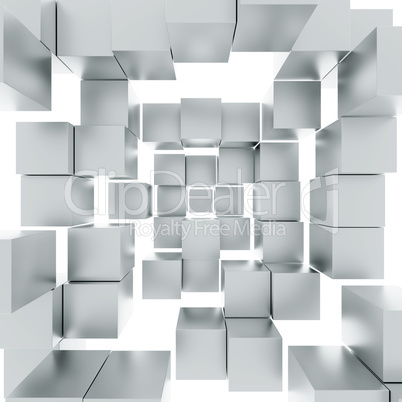 Abstract background with cubes.