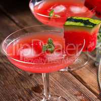 Watermelon juice with ice