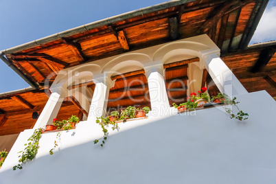 Balcony from the old orthodox Polovragi monastery