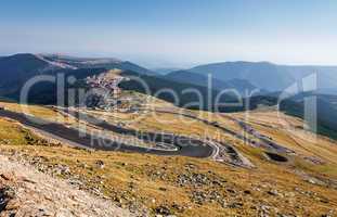Transalpina the highest altitude road crossing the Caphatian mou