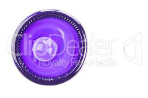 purple condom on white background (Isolated)