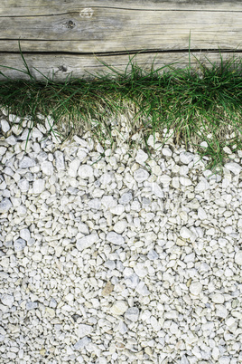 Green grass and stones