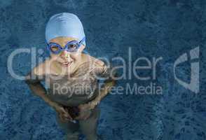 Child in swimming pool