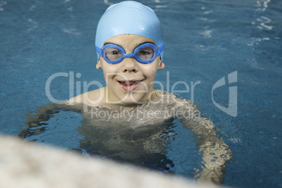 Child in swimming pool