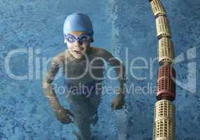 Child in swimming pool