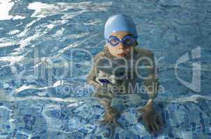 Child in swimming pool