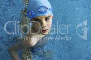 Child in swimming pool