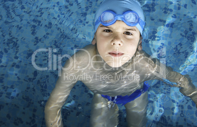 Child in swimming pool