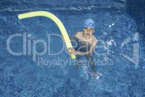 Child in swimming pool