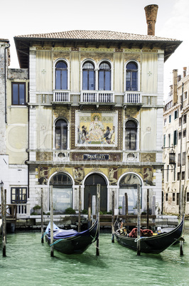 Ancient gondola in Venice