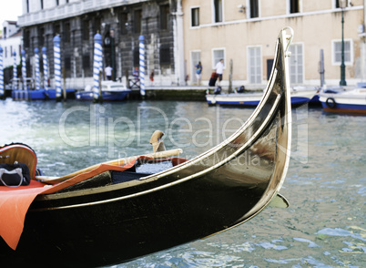 Ancient gondola in Venice