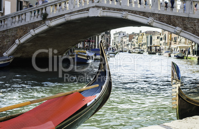 Ancient gondola in Venice