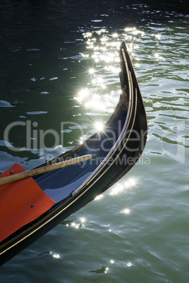 Ancient gondola in Venice