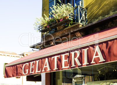 Italian ice cream shop