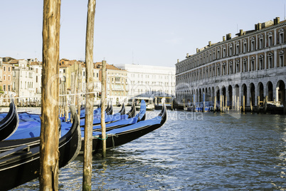 Ancient gondola in Venice