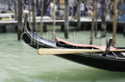 Ancient gondola in Venice