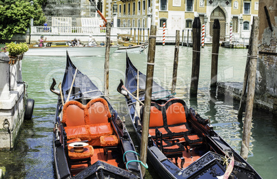 Ancient gondola in Venice