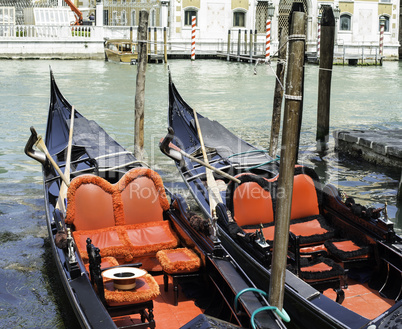 Ancient gondola in Venice