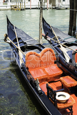 Ancient gondola in Venice