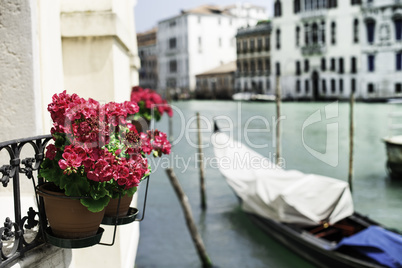 Ancient gondola in Venice