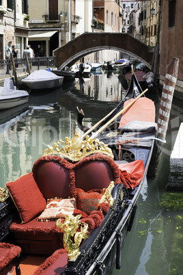 Ancient gondola in Venice